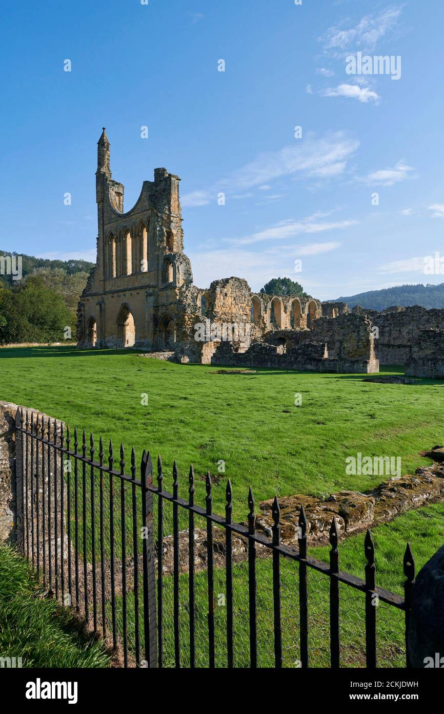 Byland Abbey, Coxwold, in the Ryedale district of North Yorkshire, England, in the North York Moors National Park Stock Photo