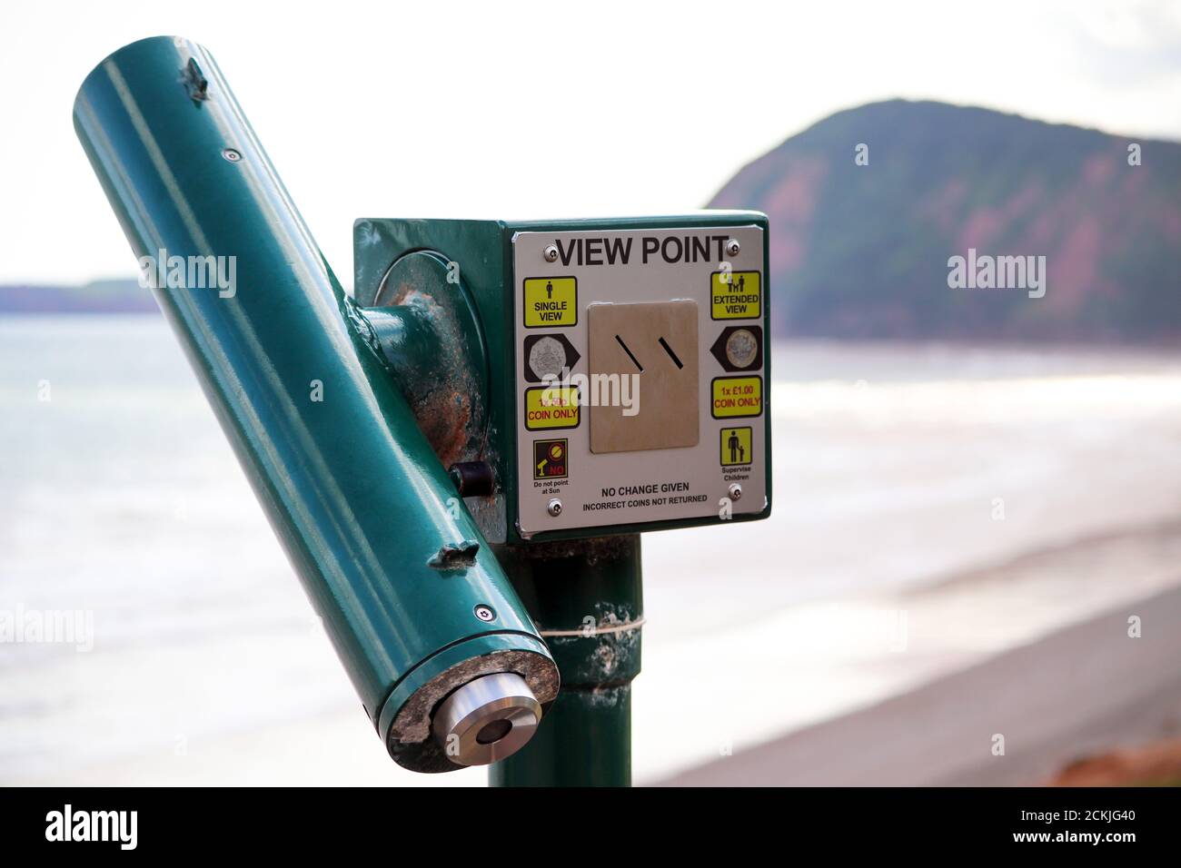 Beach telescope Stock Photo