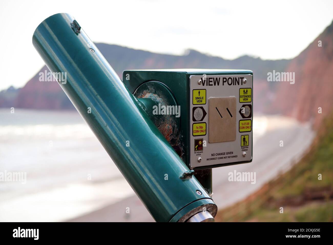 Beach telescope Stock Photo