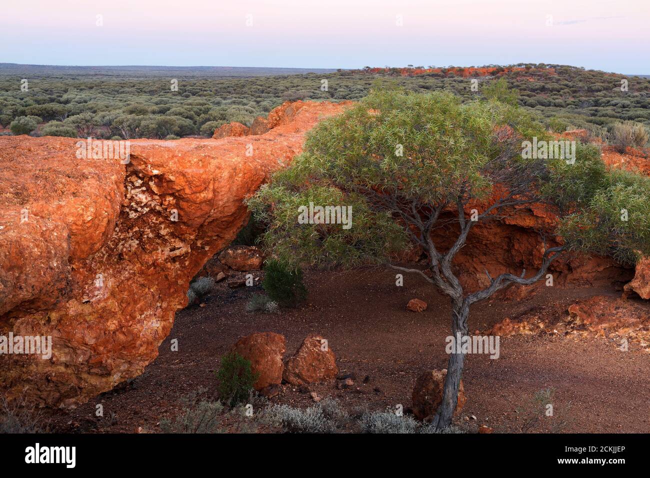 Stone formation, known as the London Bridge near the goldfields town of ...