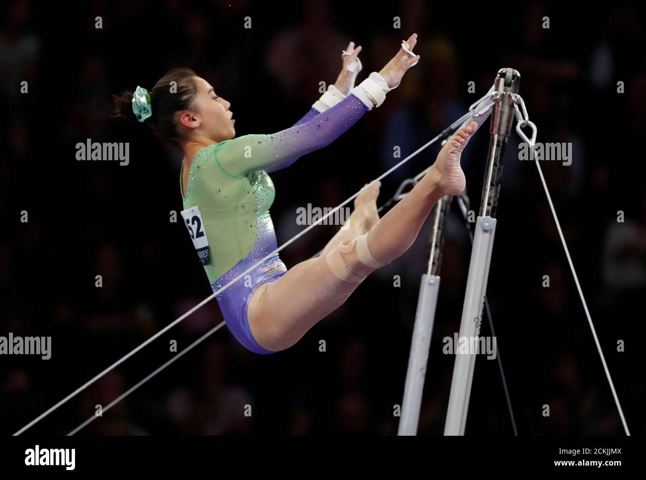 Artistic Gymnastics 2019 World Artistic Gymnastics Championships Women S Qualifications Uneven Bars Hanns Martin Schleyer Halle Stuttgart Germany October 4 2019 Uzbekistan S Indira Ulmasova In Action Reuters Wolfgang Rattay Stock Photo Alamy