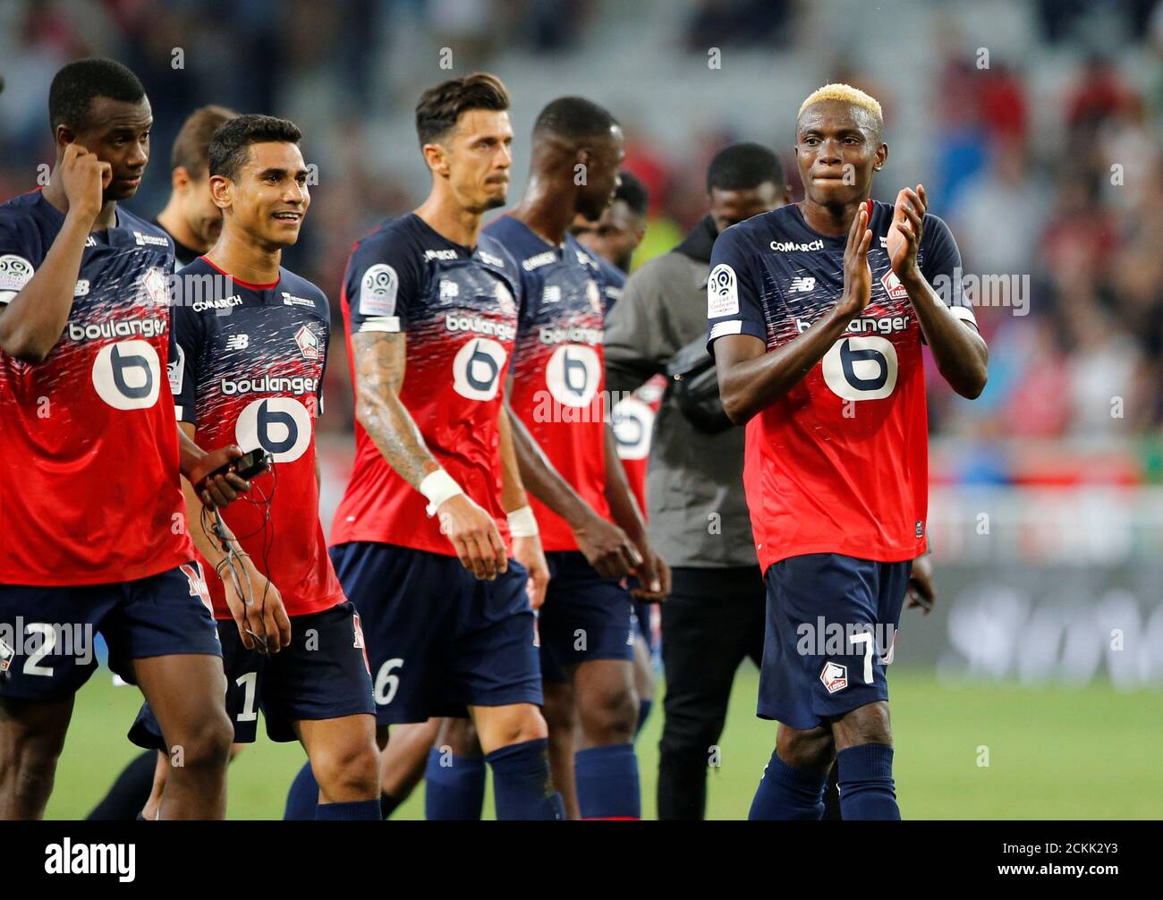 Soccer Football Ligue 1 Lille Vs As Saint Etienne Stade Pierre Mauroy Lille France August 28 2019 Lille S Victor Osimhen Applauds Fans After The Match Reuters Pascal Rossignol Stock Photo Alamy