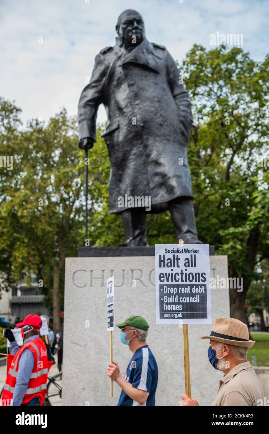 London, UK. 16th Sep, 2020. Anti evictions protest as support for renters is reversed after the easing of the Coronavirus Lockdown Credit: Guy Bell/Alamy Live News Stock Photo