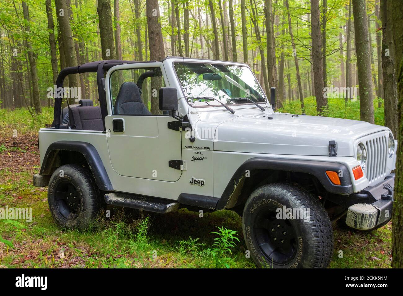 Jeep Wrangler Side View Stock Photo