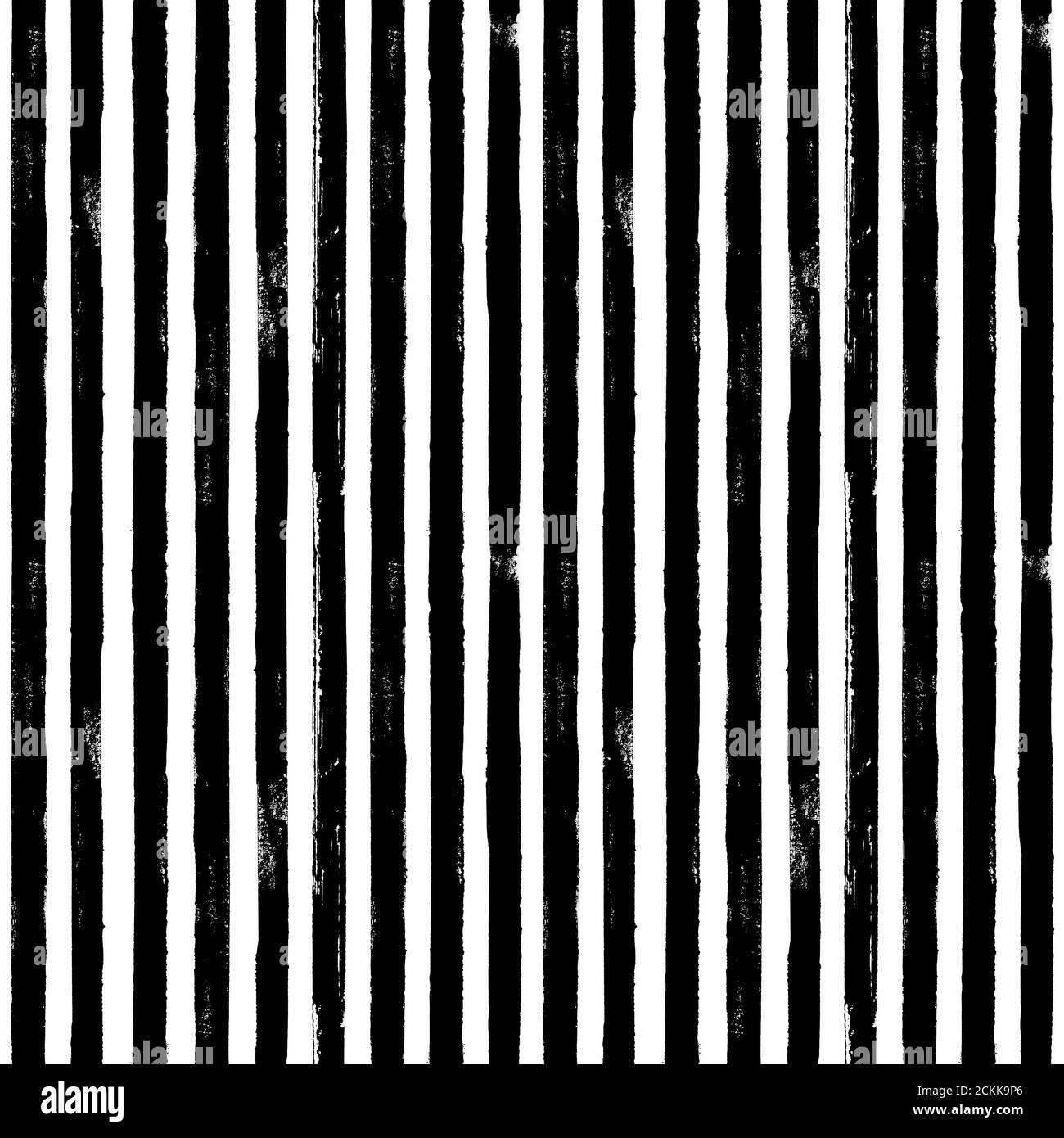 Black and white grunge abstract hand drawn striped seamless pattern ...