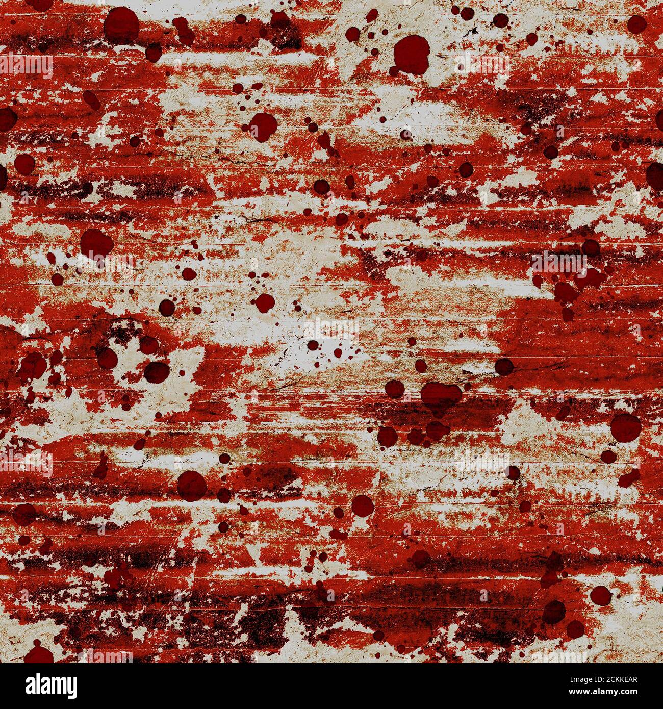 Bloody blood red grunge background. Watercolor aged wood abstract seamless pattern with red blood blots. Watercolour textured illustration. Art rough Stock Photo