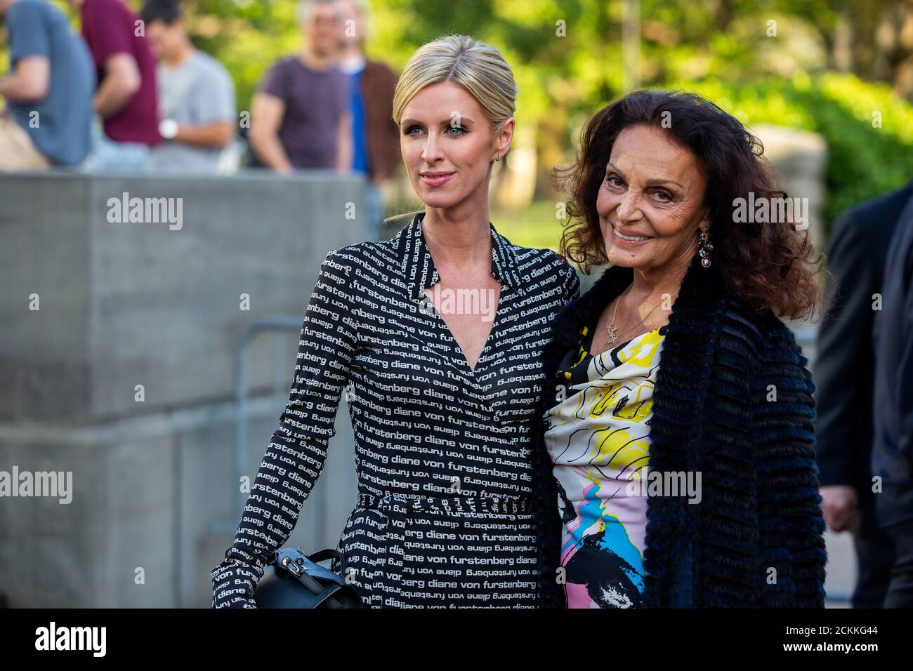 Nicky Hilton Rothschild and designer Diane von Furstenberg arrive at