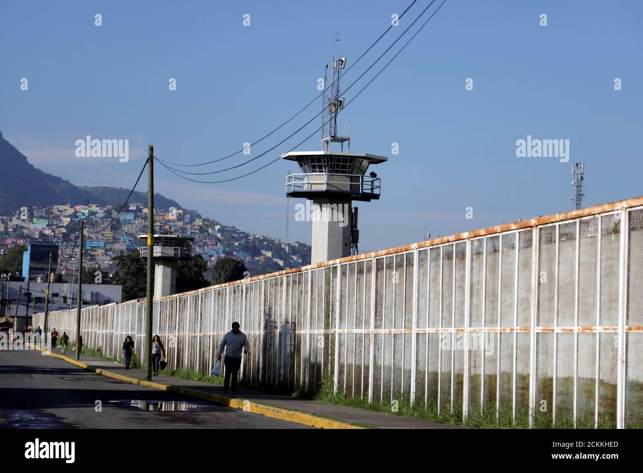 A general view shows the Santa Martha Acatitla prison, where former social development minister Rosario Robles was taken into custody pending criminal proceedings in a case involving loss to taxpayers, in Mexico City, Mexico August 13, 2019. REUTERS/Luis Cortes Stock Photo