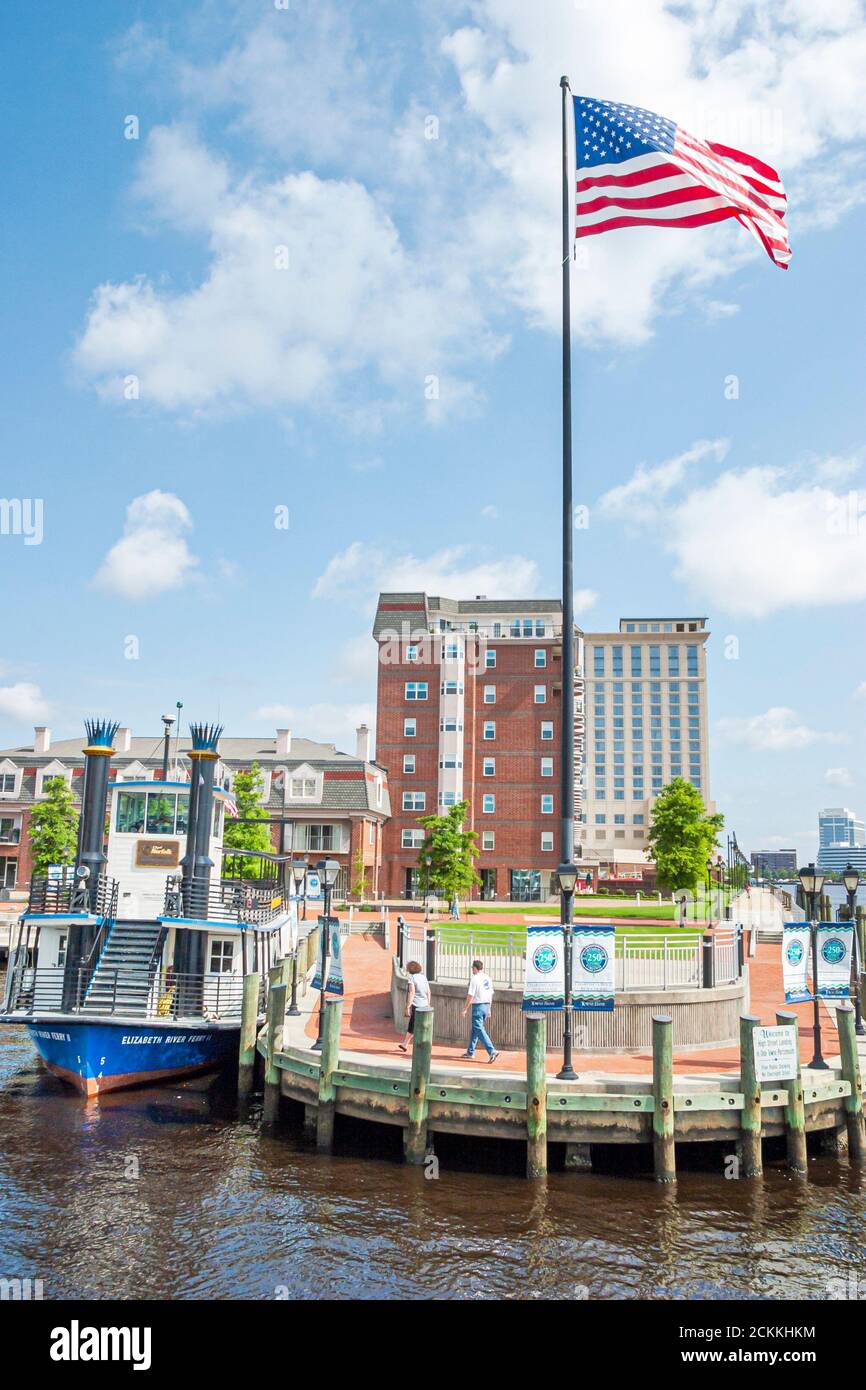 Virginia Portsmouth Elizabeth River waterfront, High Street Landing