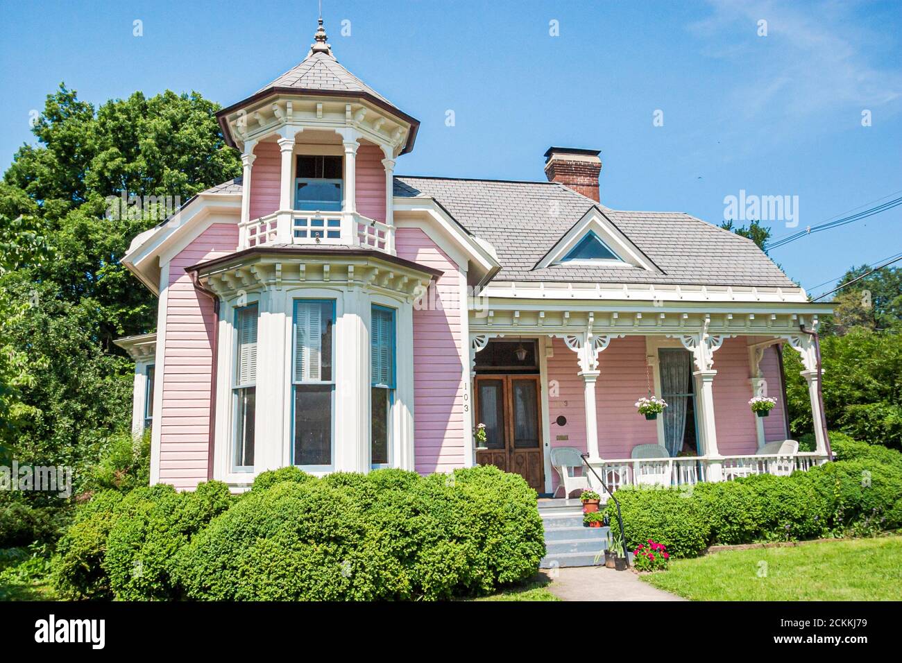 Virginia Salem Union Street Queen Anne style house home residence,built 1888, Stock Photo
