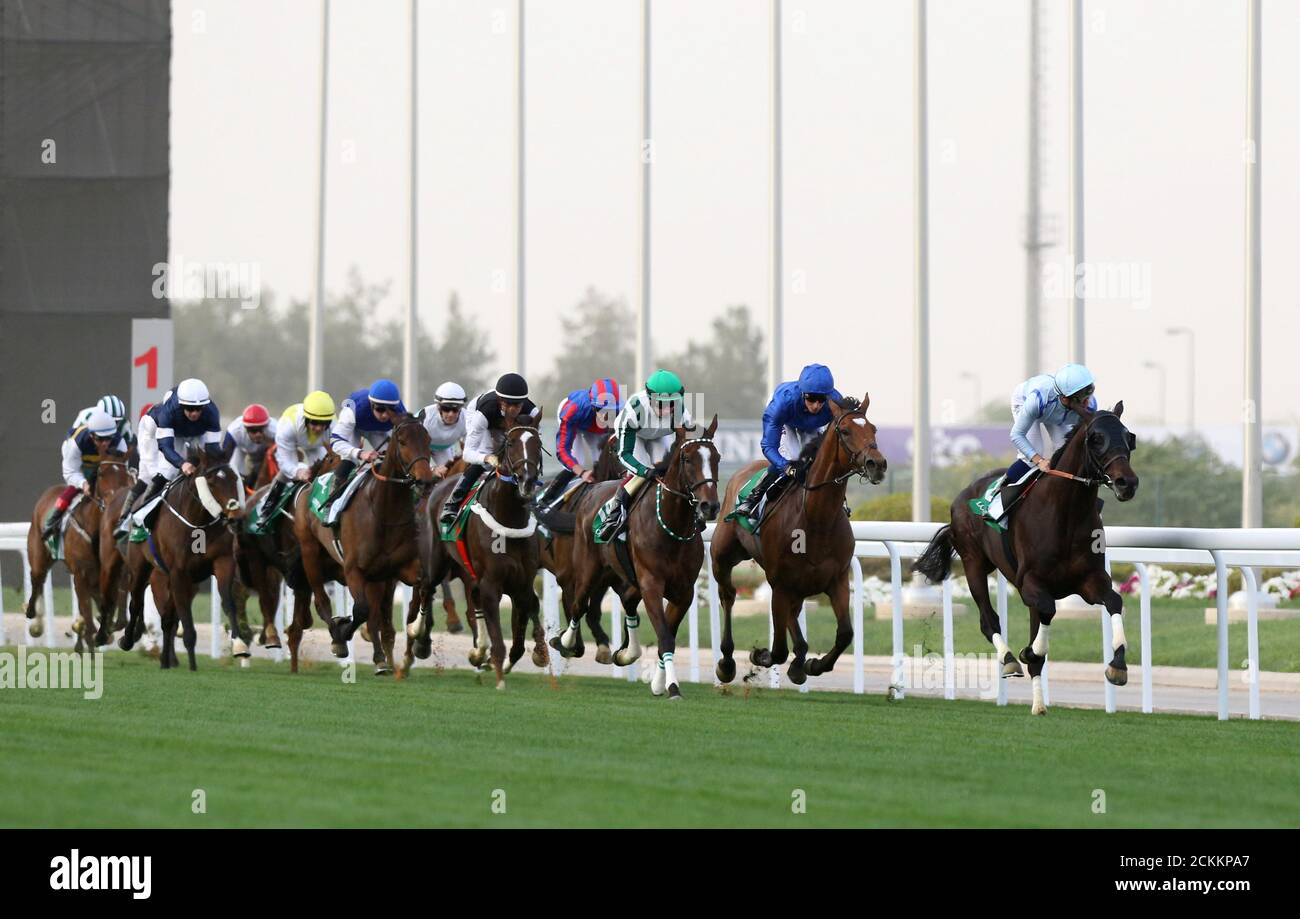 Horse racing - Saudi Cup - King Abdulaziz Racetrack, Riyadh, Saudi Arabia -  February 20, 2021 Broadcaster Haifa Al-Mami and performer Salwa Al-Sayed  before the racing REUTERS/Ahmed Yosri Stock Photo - Alamy