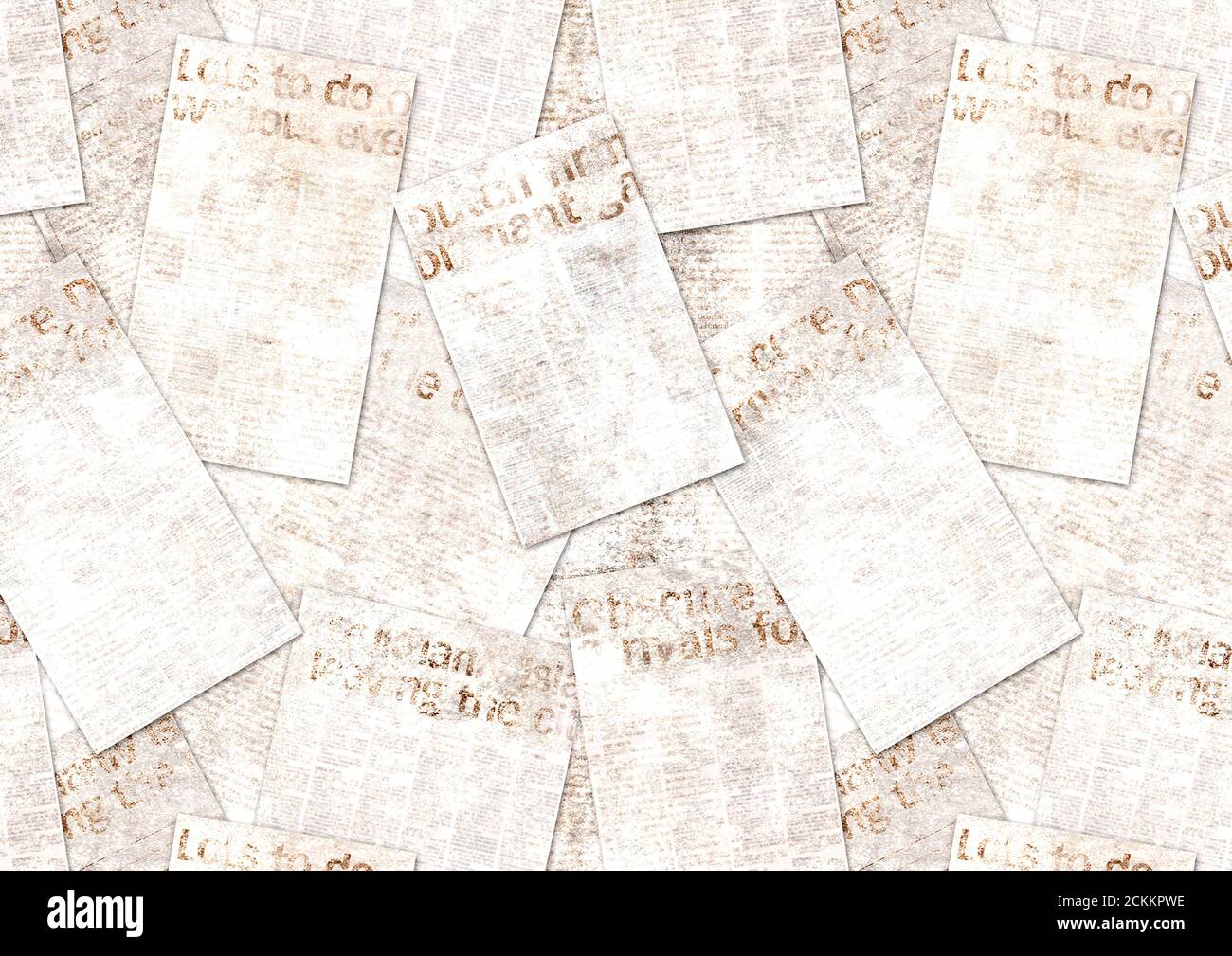 Newspapers old grunge collage textured background. Lots of unreadable