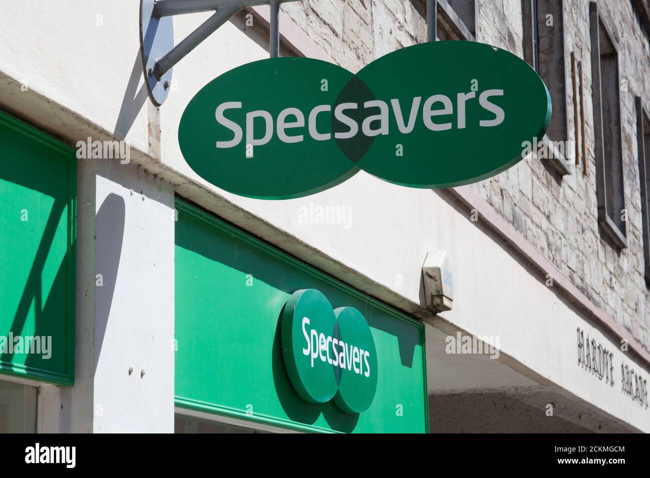 The Specsavers sign outside an opticians in the UK Stock Photo