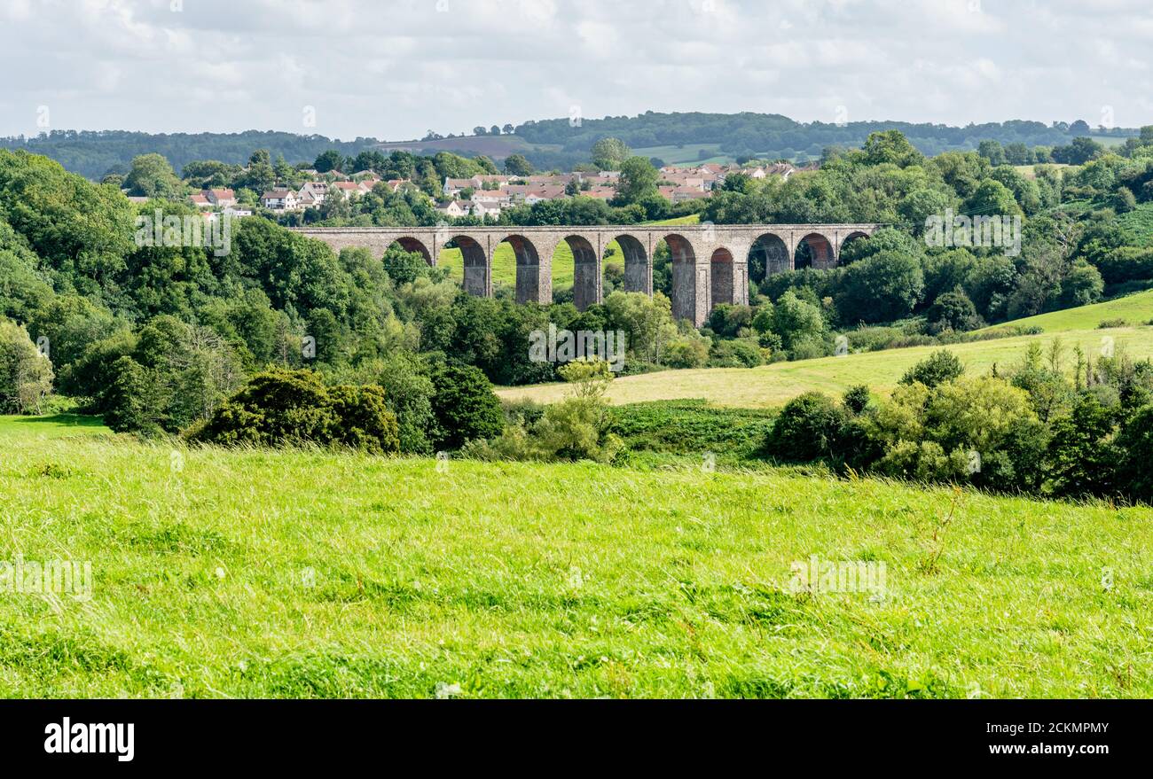 Pensford Viaduct in the village of Pensford in the Chew Valley in Somerset UK Stock Photo