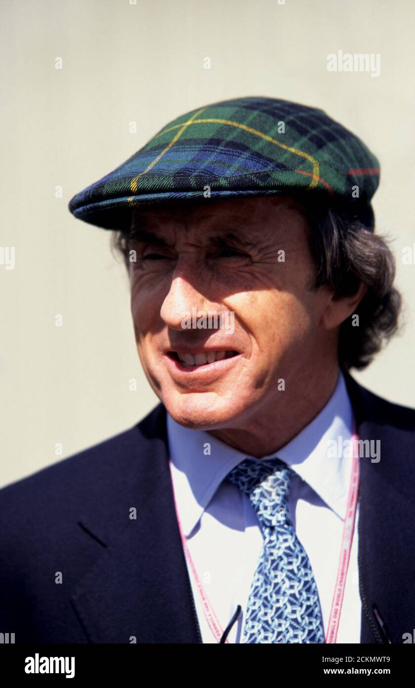 Race car driver, Jackie Stewart at the1996 Adelaide Grand Prix , South Australia Stock Photo