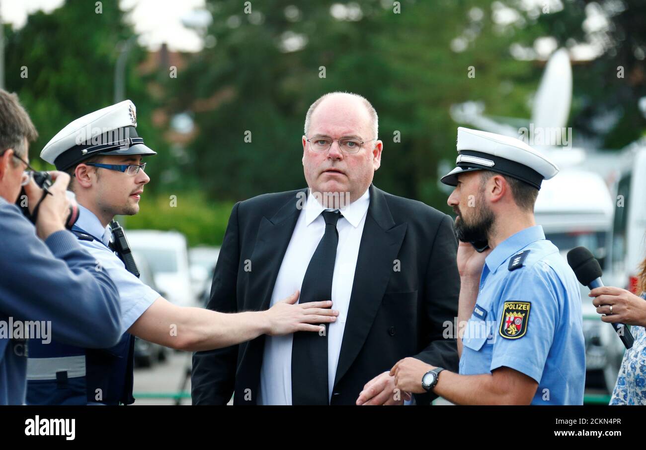 Walter Kohl, son of former German Chancellor Helmut Kohl arrives in Oggersheim, Germany, June 16, 2017.     REUTERS/Ralph Orlowski Stock Photo