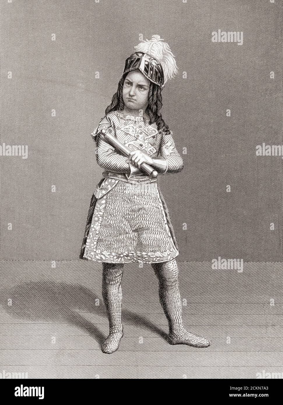 Miss Kate Bateman in the role of Richmond from the Shakespeare play Richard III.  Kate Josephine Bateman Crowe, 1842 – 1917.  American actor. Stock Photo