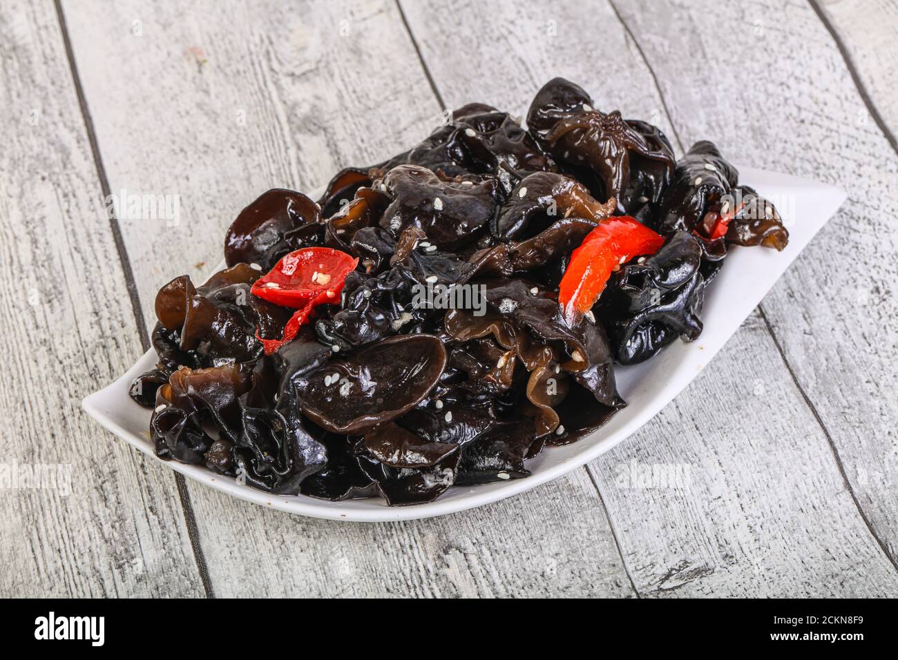 Pickled asian jelly ear fungus mushroom and spices Stock Photo Alamy