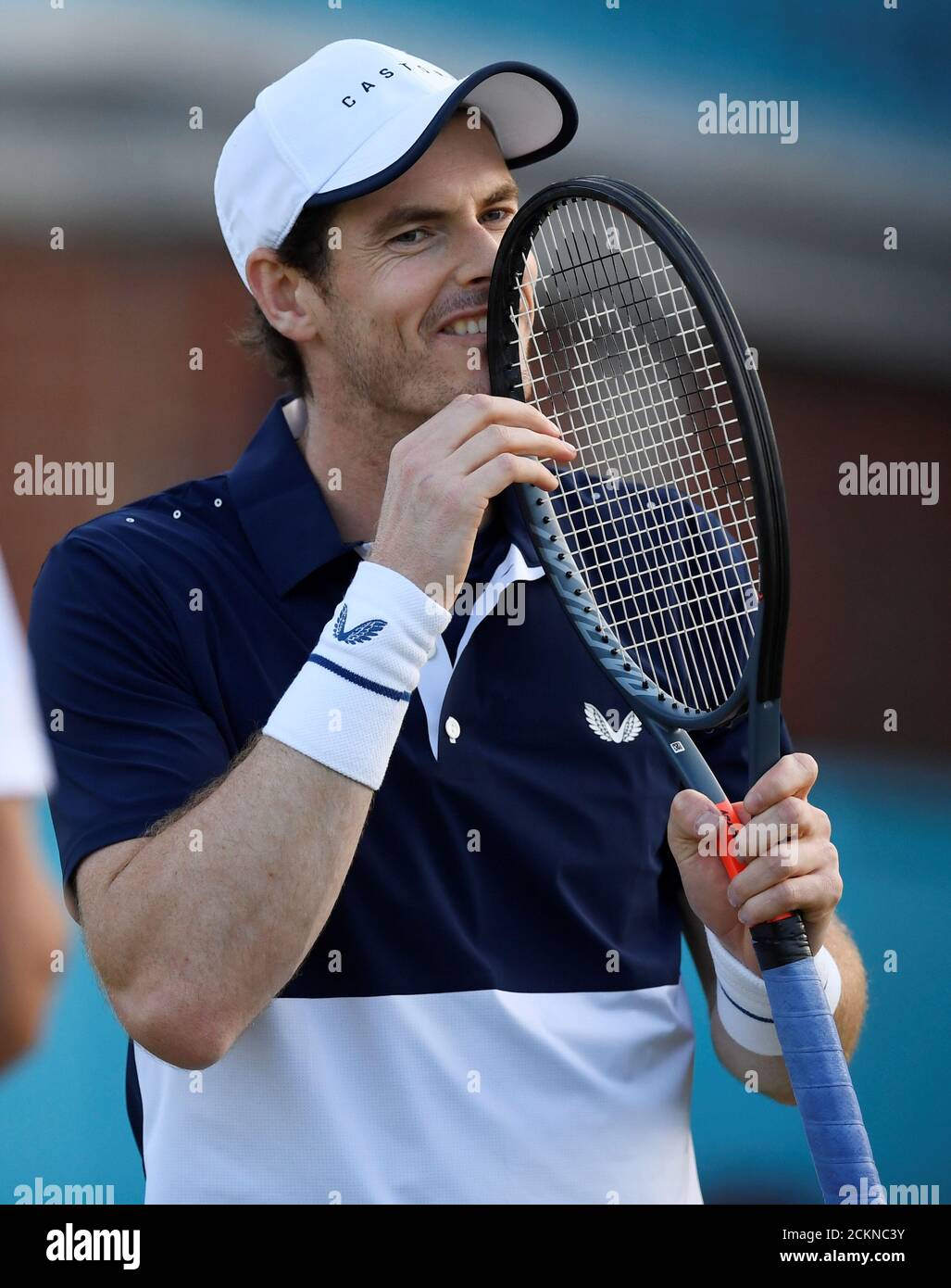 Tennis - ATP 500 - Fever-Tree Championships - The Queen's Club, London,  Britain - June 22, 2019 Britain's Andy Murray reacts during his semi final  doubles match against Finland's Henri Kontinen and