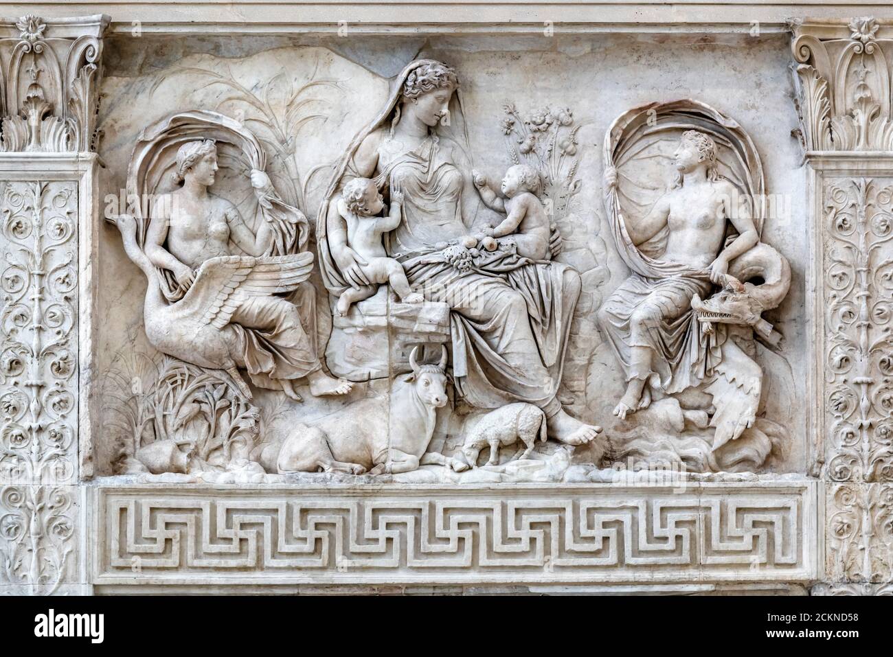 Accord forurening uærlig Tellus panel, Ara Pacis Altar of Augustan Peace, Museum of Ara Pacis, Rome,  Lazio, Italy Stock Photo - Alamy