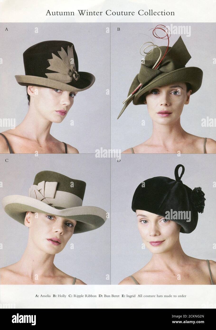 The inside of UK catalogue "James Lock & Co", october 2005 Stock Photo