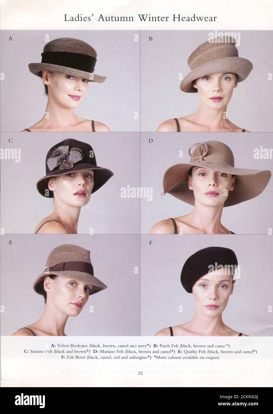 The inside of UK catalogue "James Lock & Co", october 2005 Stock Photo