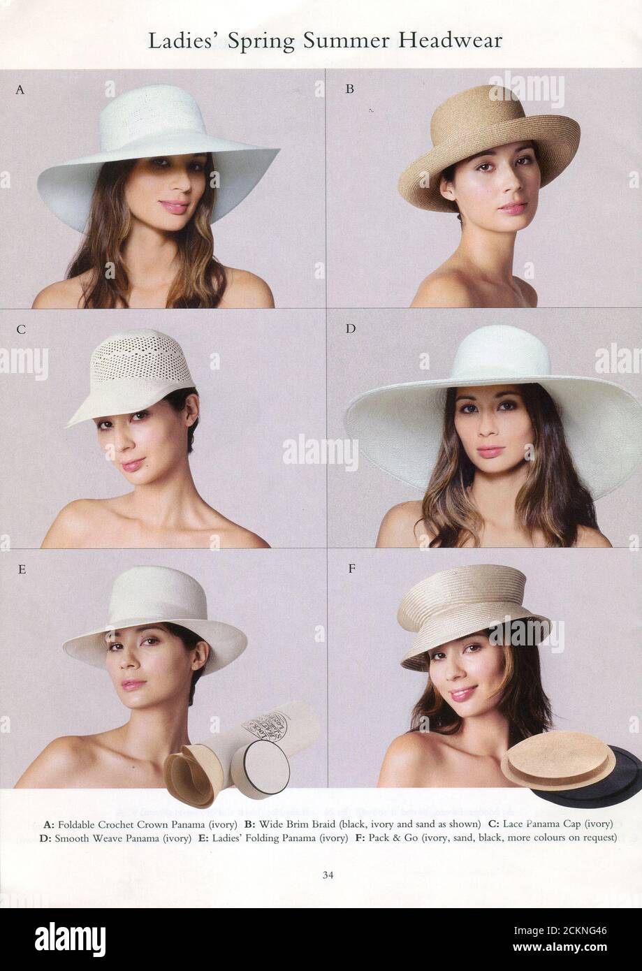 The inside of UK catalogue "James Lock & Co", october 2005 Stock Photo