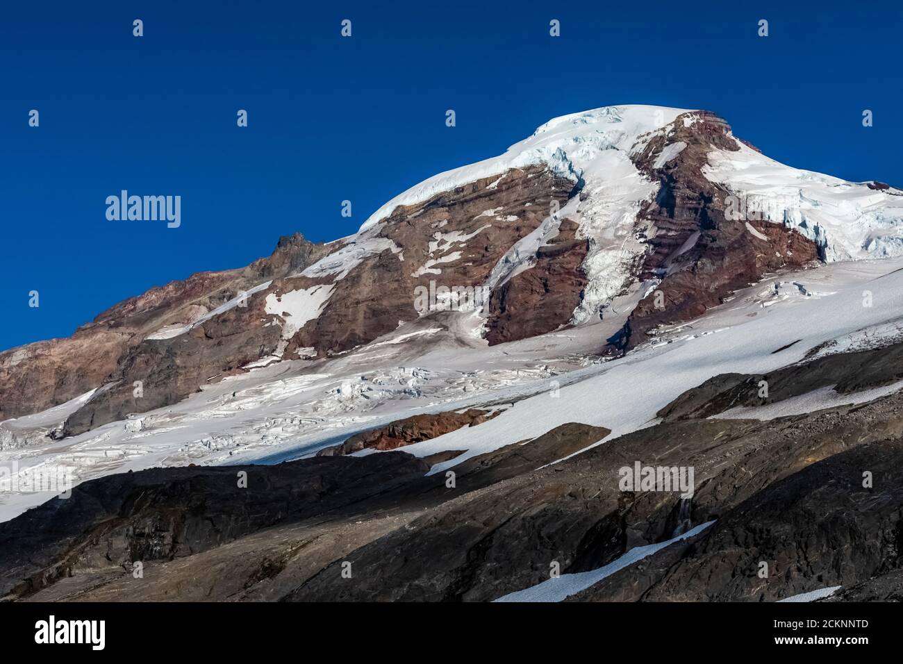 Climbers at Heliotrope Ridge on the slopes of Mount Baker, Mount Baker ...