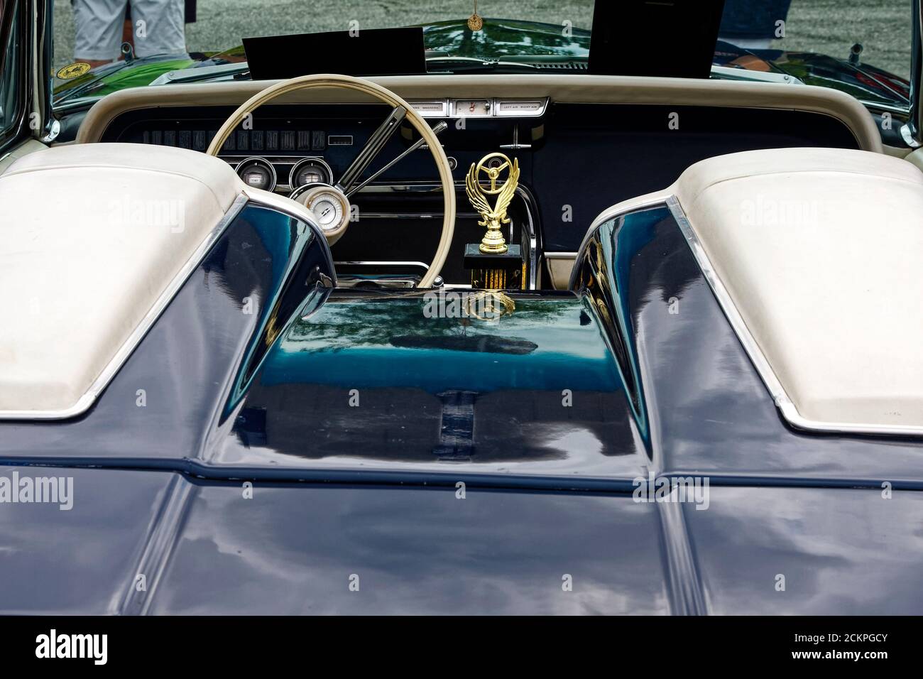 1966 Thunderbird, view from rear, close-up, antique car, transportation, luxury vehicle Stock Photo