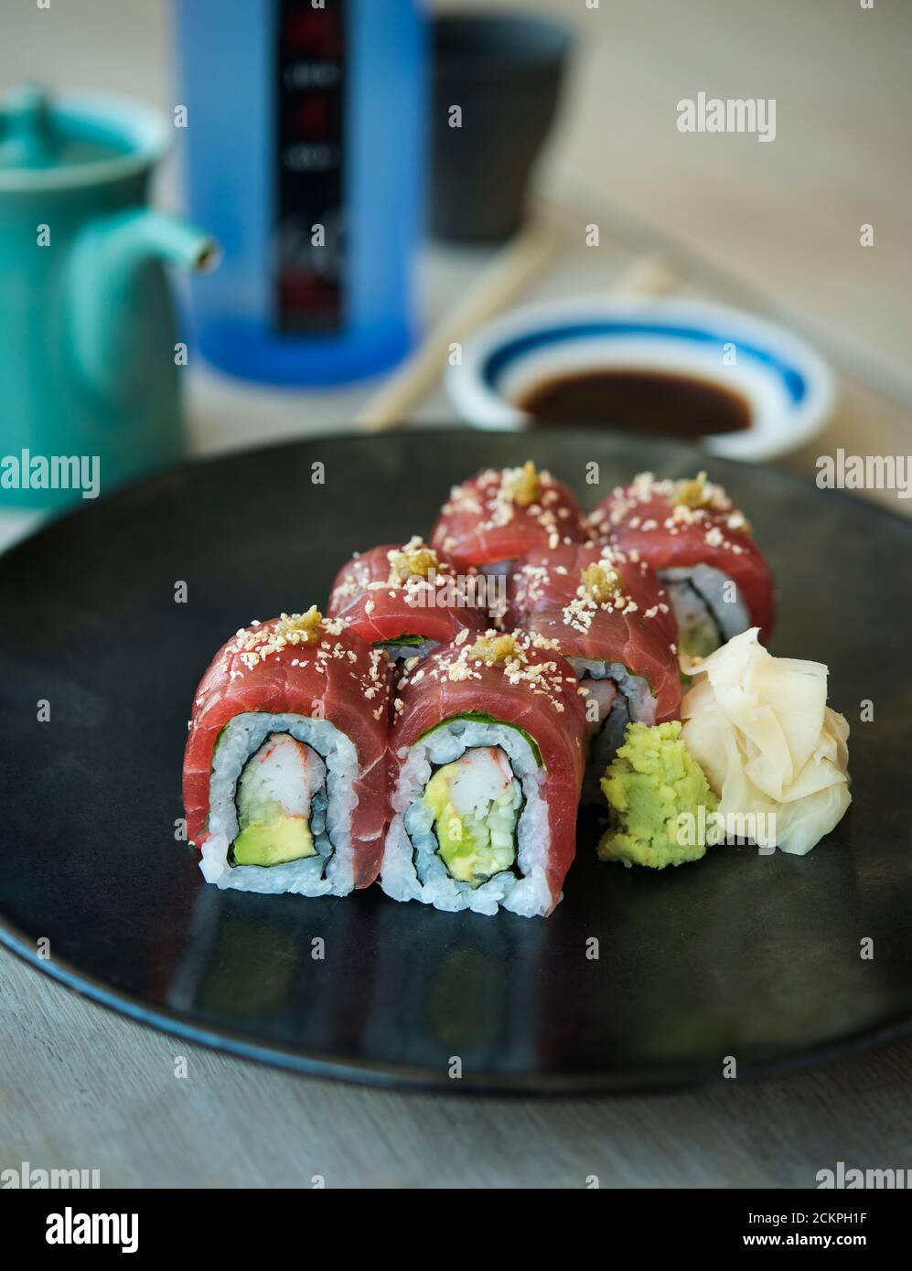 Tuna Sushi Roll Stock Photo Alamy