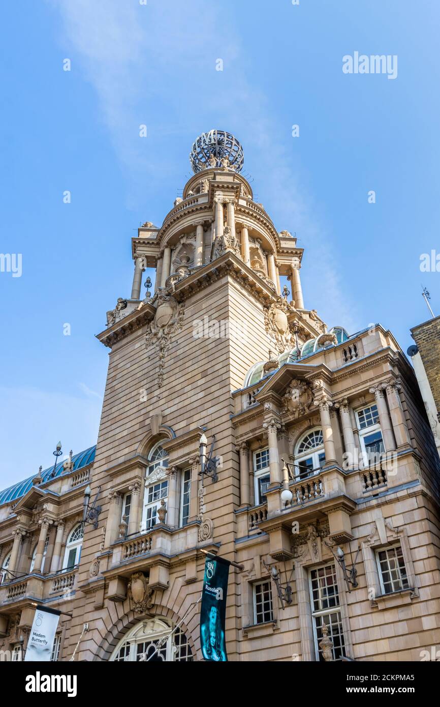 London Coliseum, a large Wrenaissance theatre in the heart of Theatreland in St Martin's Lane, London WC2, home of the English National Ballet Stock Photo
