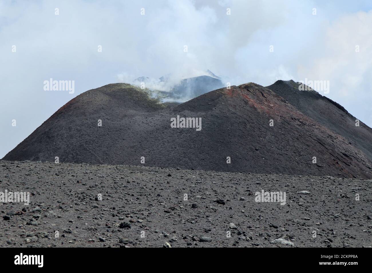 Etna - Bocca del cratere sud est Stock Photo