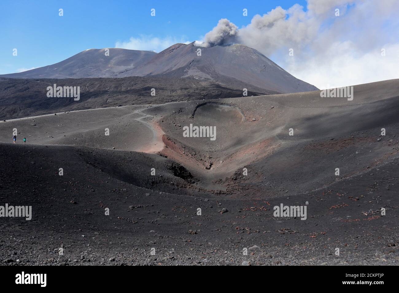 Etna - Cratere di sud est dal Cratere Barbagallo Stock Photo