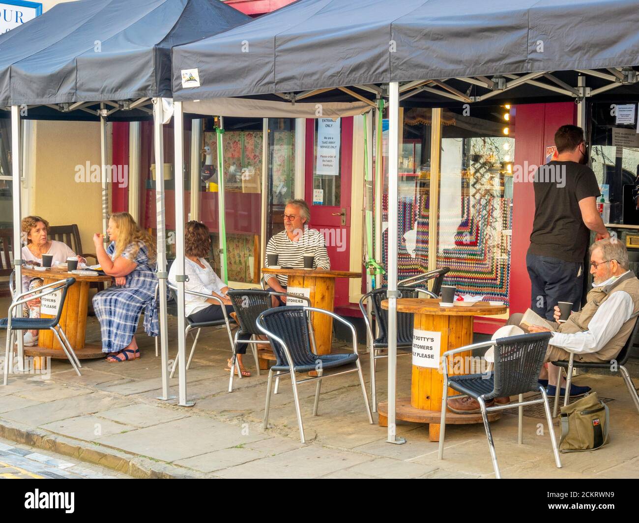 Café in staithes high street hires stock photography and images Alamy