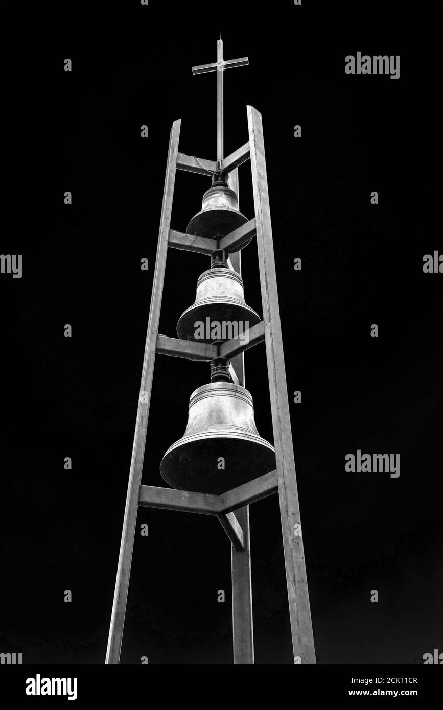 Bell of the shrine Black and White Stock Photos & Images - Alamy