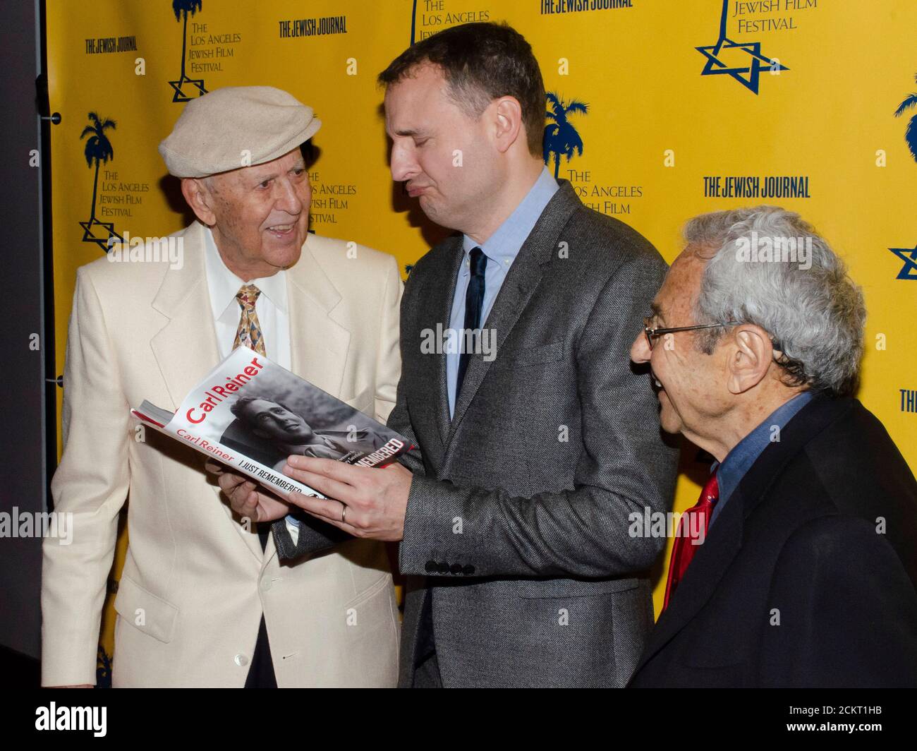 May 1, 2014, Beverly Hills, California, USA: Carl Reiner and Phil Rosenthal attend the 9th Annual Los Angeles Jewish Film Festival Opening Night Gala honoring Carl Reiner with tributes. (Credit Image: © Billy Bennight/ZUMA Wire) Stock Photo