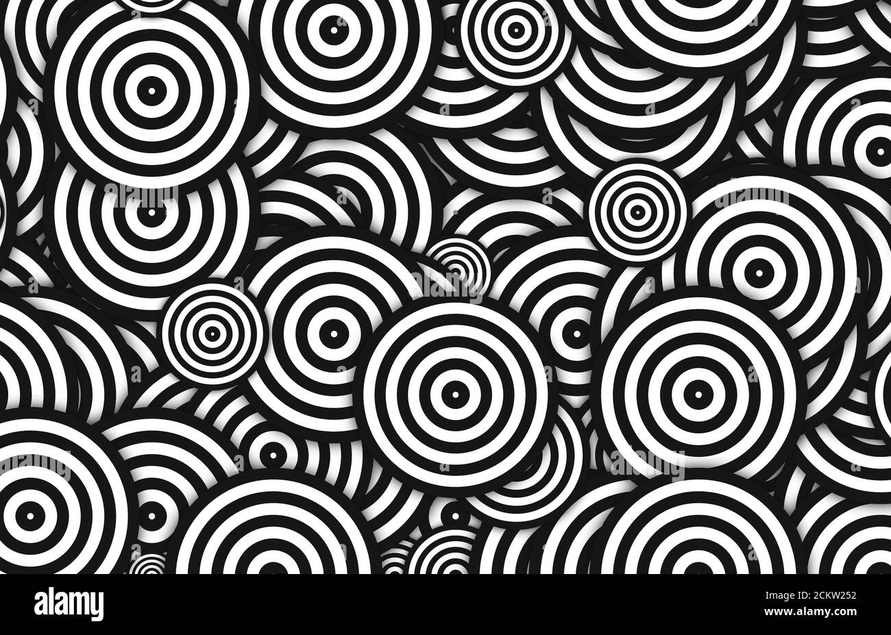 many black white circles Stock Photo - Alamy