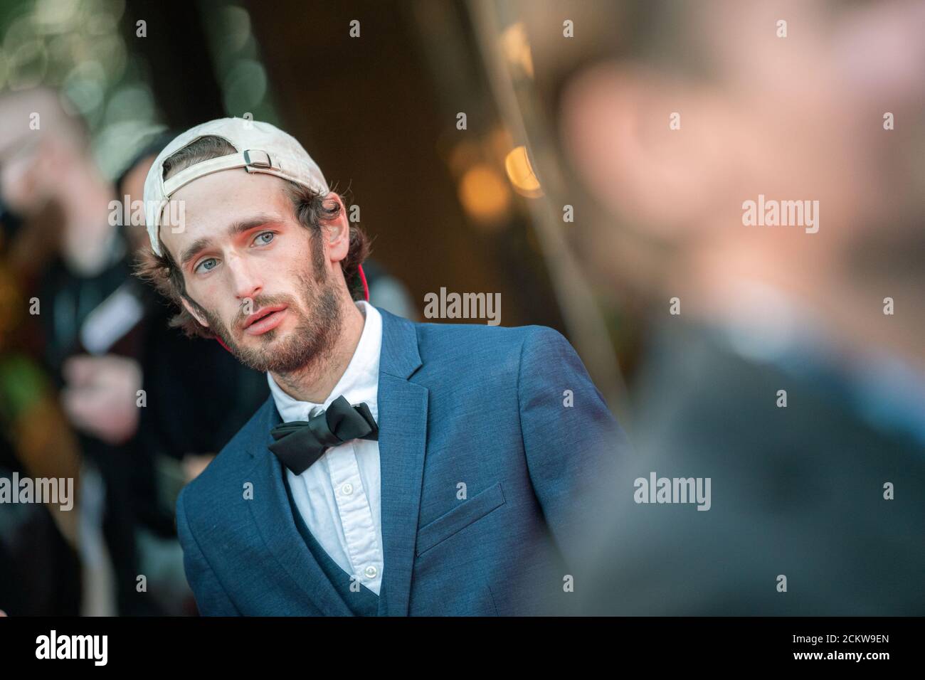 Oldenburg, Germany. 16th Sep, 2020. Hopper Penn, actor in the film 'Puppy Love', stands on the red carpet during the opening of the Oldenburg International Film Festival. Credit: Mohssen Assanimoghaddam/dpa/Alamy Live News Stock Photo