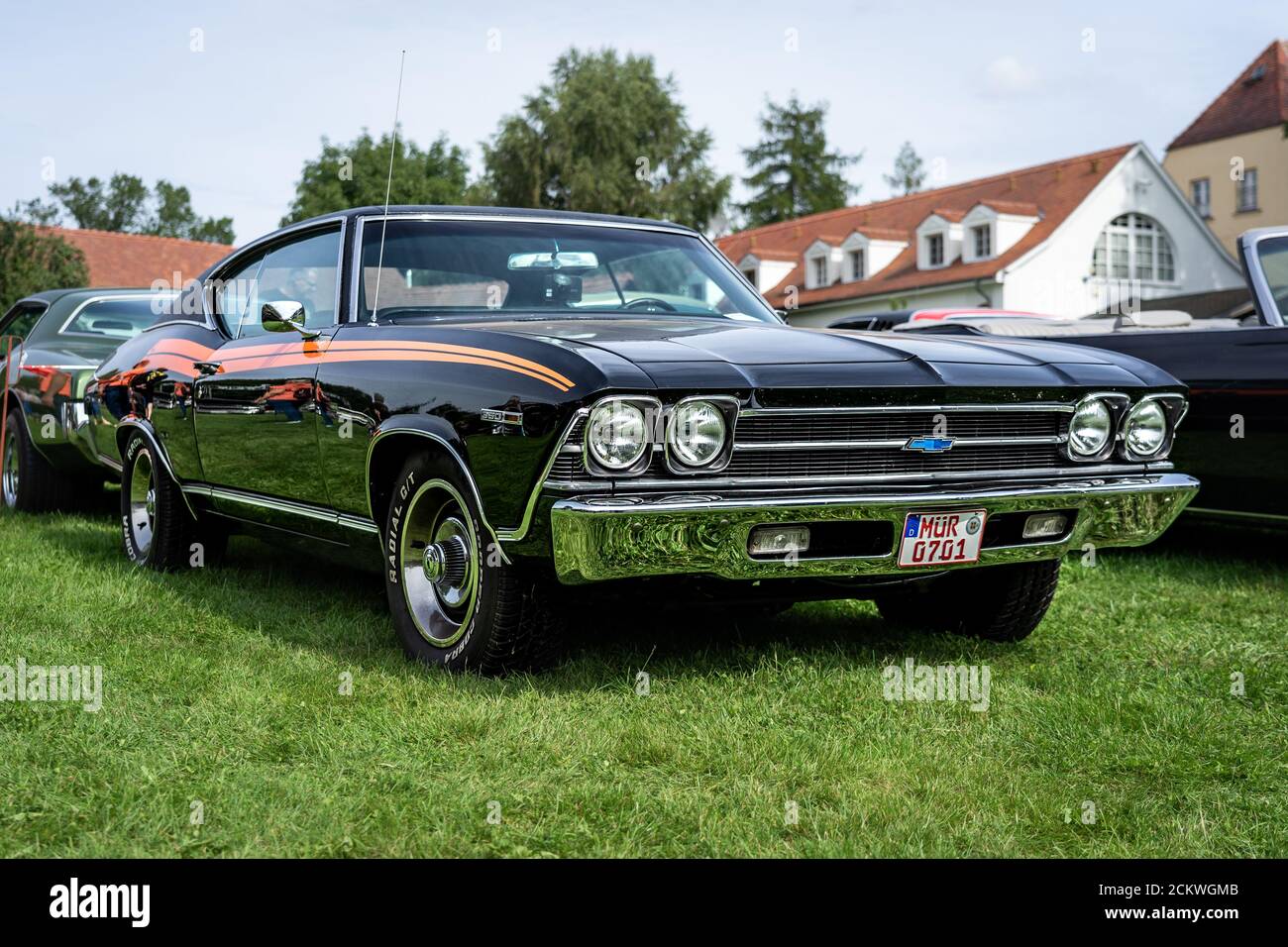 DIEDERSDORF, GERMANY - AUGUST 30, 2020: The mid-size car Chevrolet Chevelle, 1969. The exhibition of 'US Car Classics'. Stock Photo