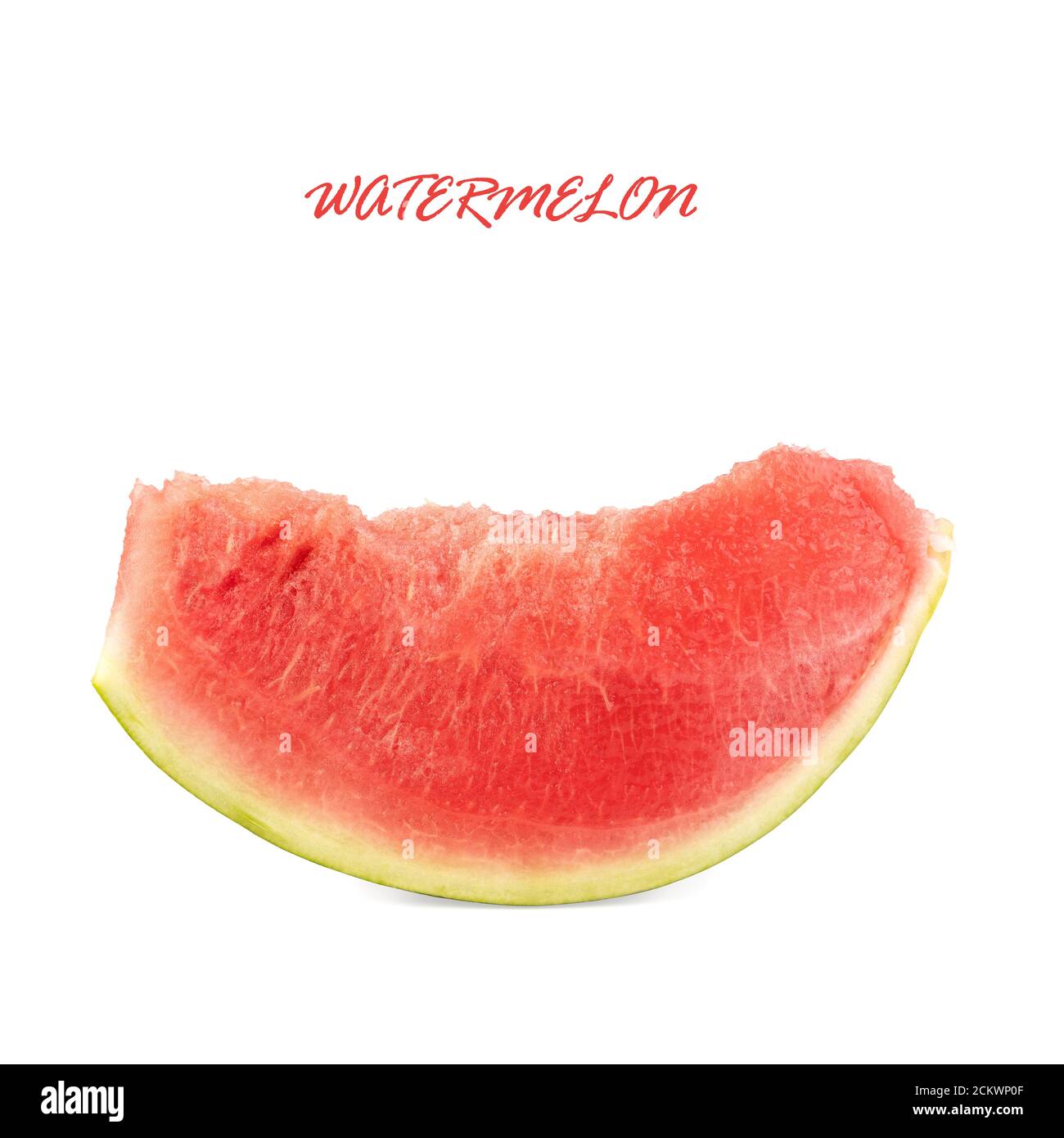 Watermelon slice isolated on white background, with clipping path Stock Photo
