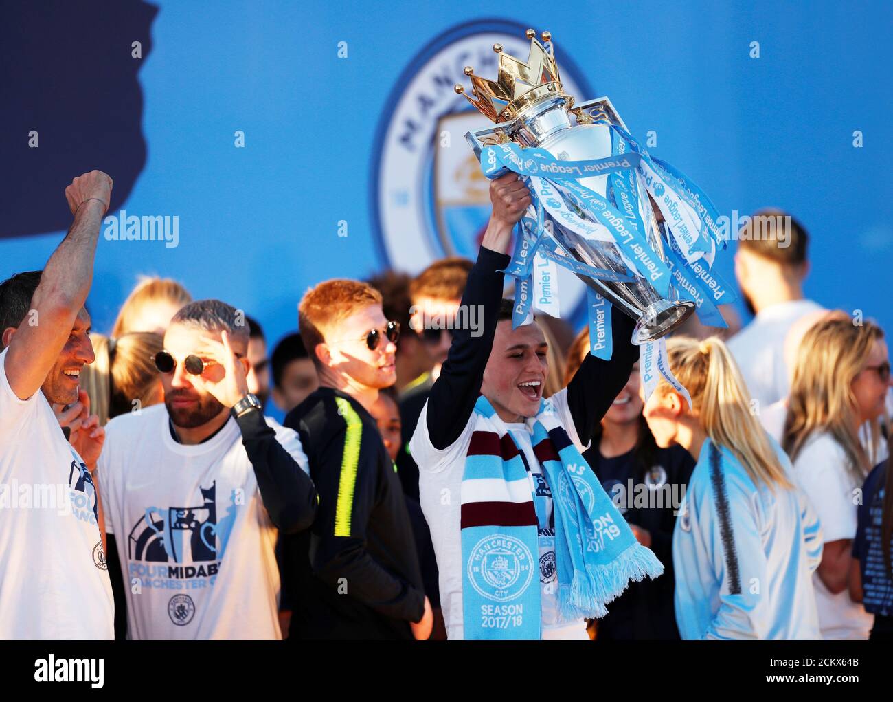 Soccer Football Manchester City Premier League Title Winners Parade Manchester Britain May 20 2019 Manchester City S