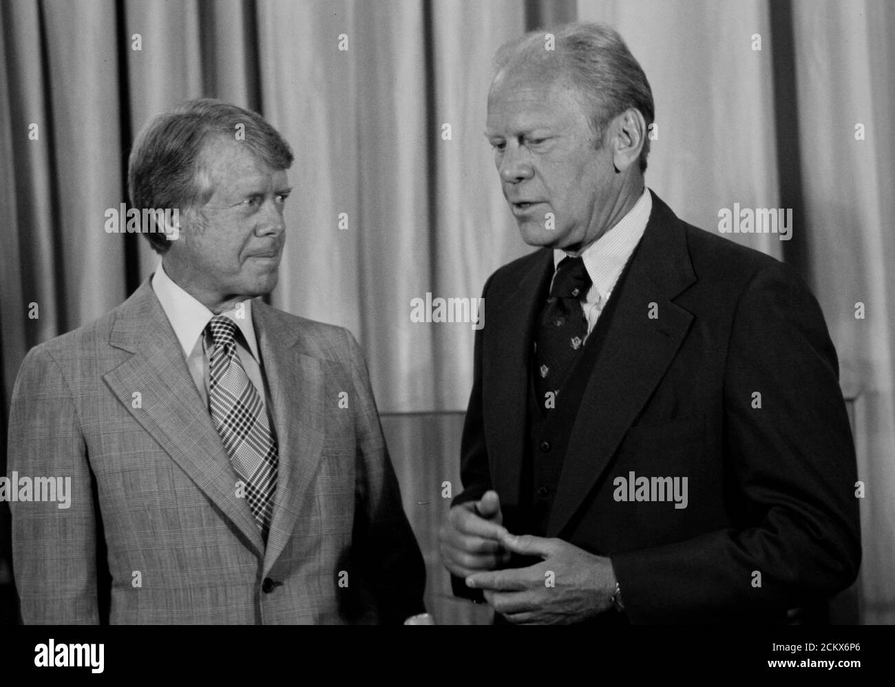 President Jimmy Carter and former President Gerald Ford at the White