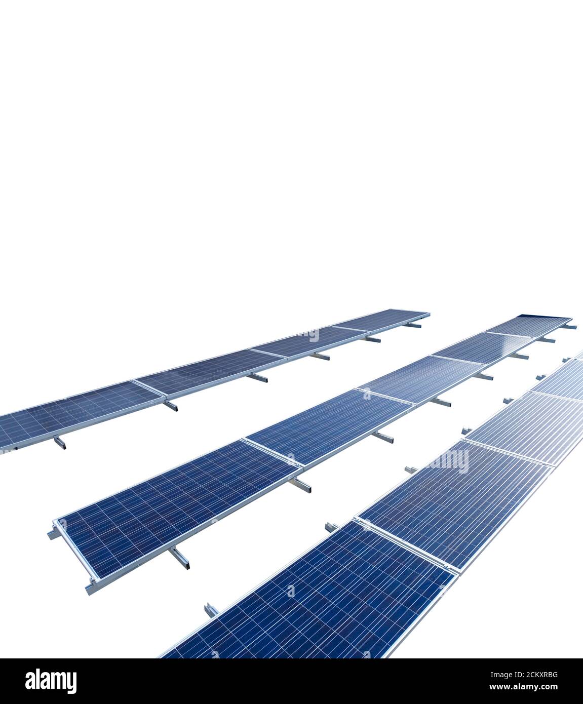 Solar Panels isolated in white background for solar energy concept ...
