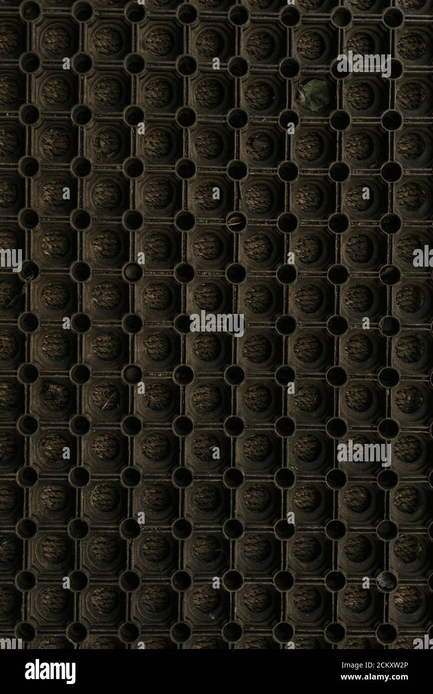 Black brown dark background round circles. honeycomb Stock Photo