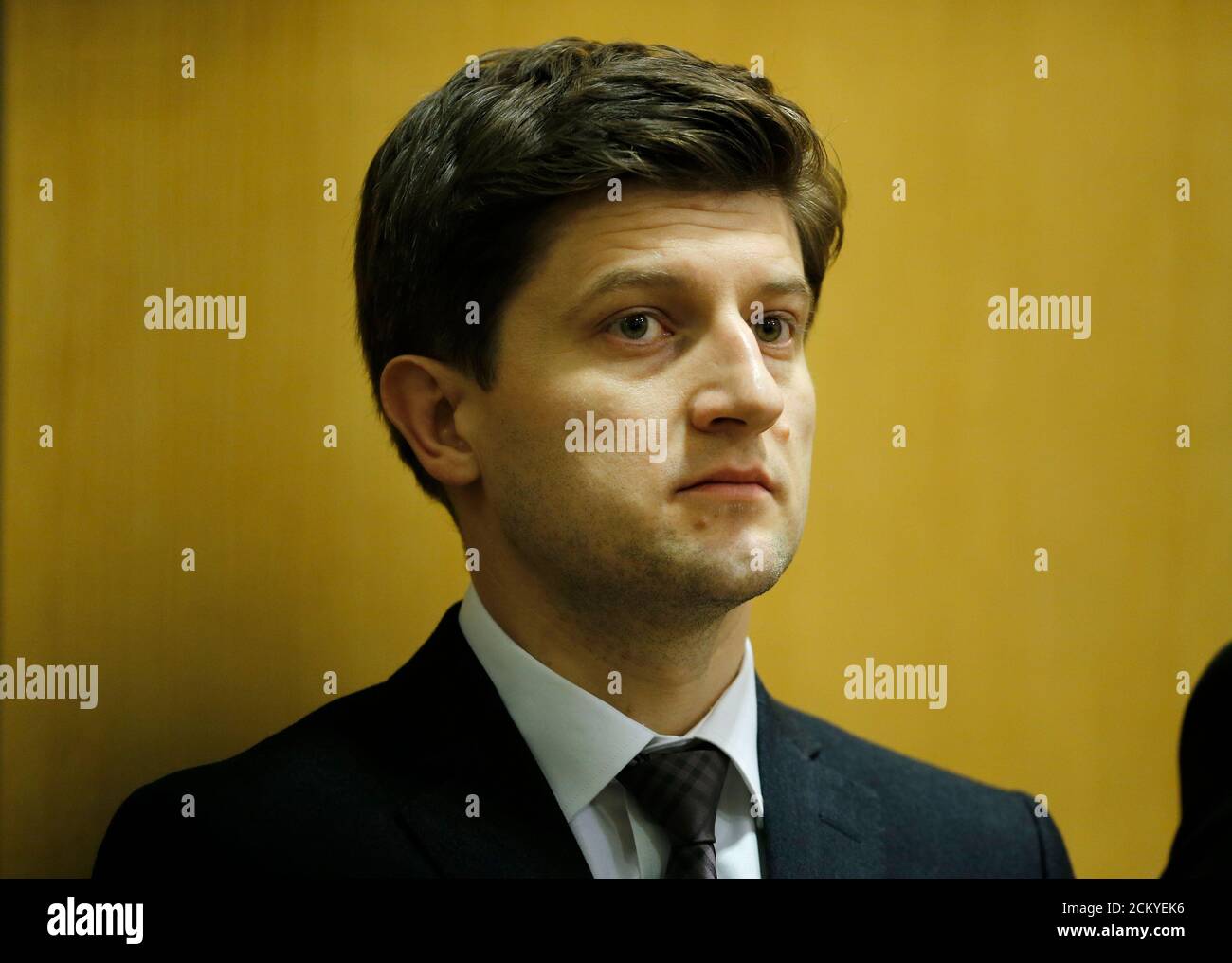 Croatia S New Finance Minister Zdravko Maric Is Seen In Parliament Before The Government Was Approved In Zagreb Croatia January 22 2016 Reuters Antonio Bronic Stock Photo Alamy