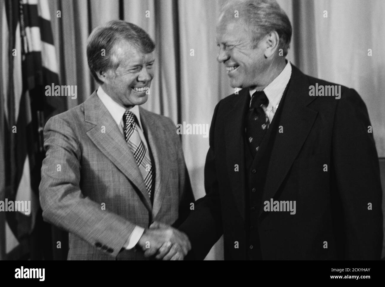 President Jimmy Carter and former President Gerald Ford at the White
