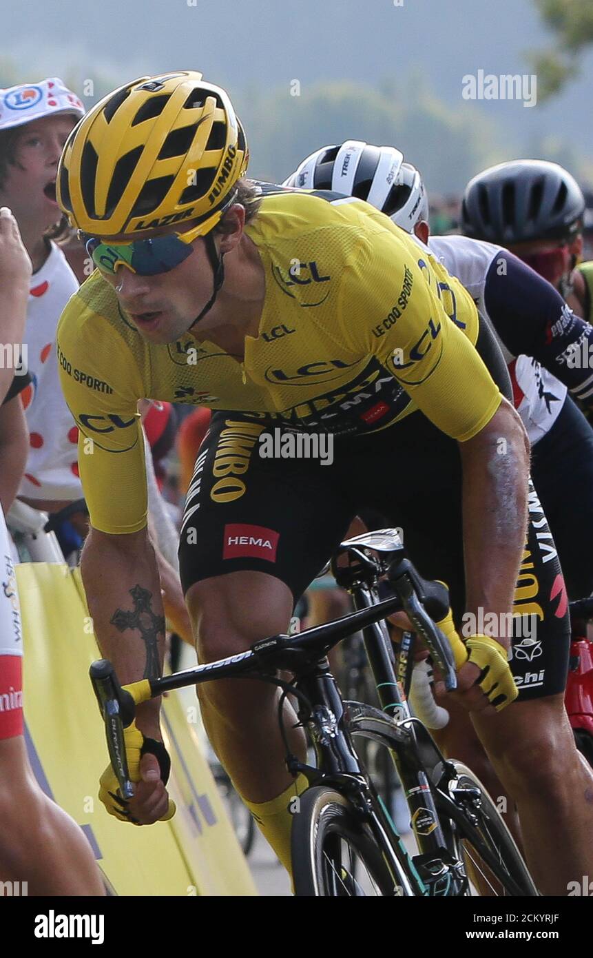 Primoz Roglic of Team Jumbo Visma during the Tour de France 2020, cycling race stage 16, La
