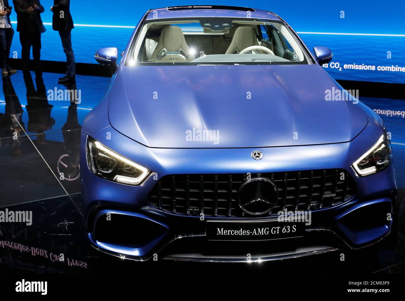 The Mercedes-AMG GT 63 S is seen during a presentation at the 88th  International Motor Show at Palexpo in Geneva, Switzerland, March 6, 2018.  REUTERS/Pierre Albouy Stock Photo - Alamy