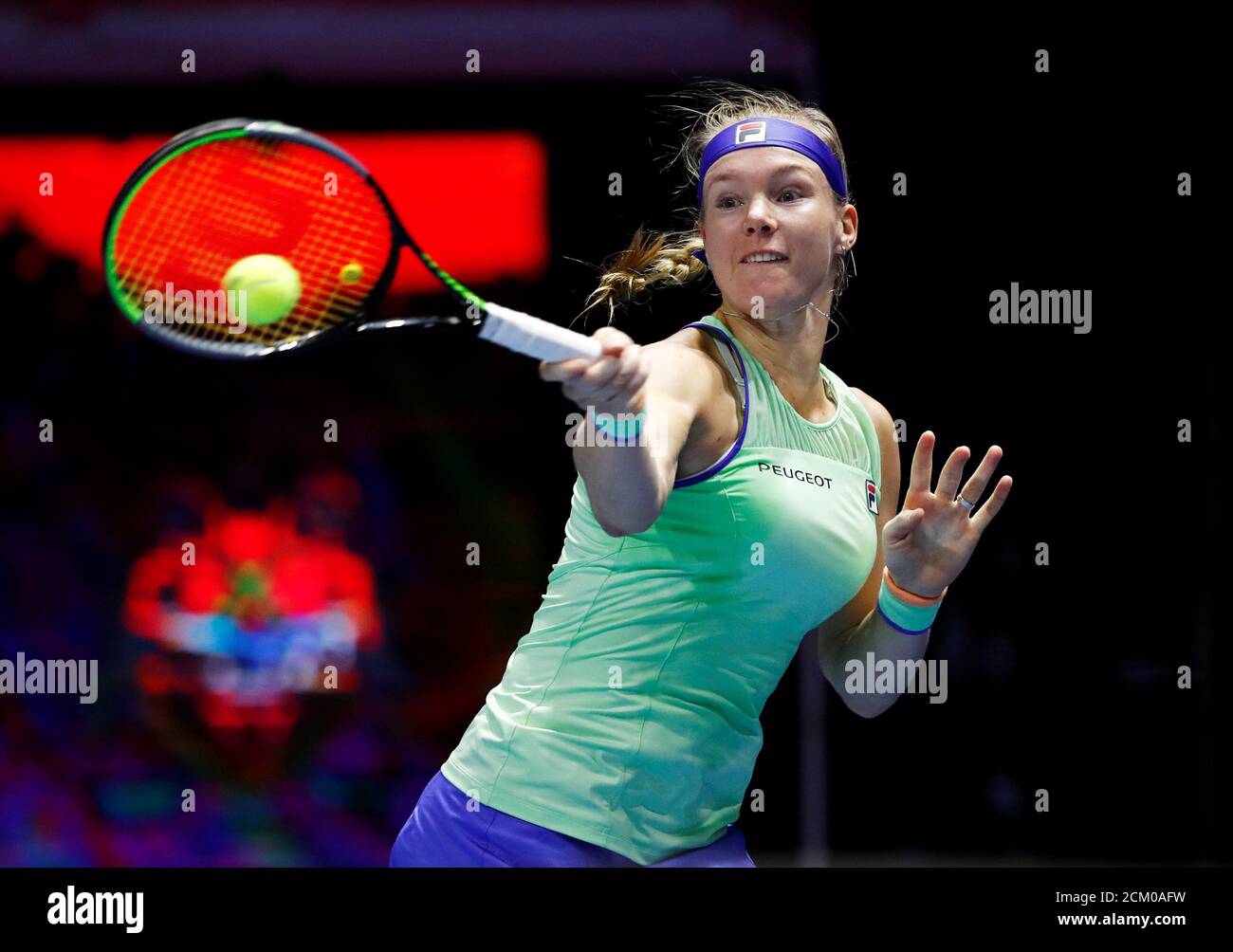 Tennis - WTA Premier - St Petersburg Ladies Trophy - Sibur Arena, Saint  Petersburg, Russia - February 16, 2020 Netherland's Kiki Bertens in action  during the final against Kazakhstan's Elena Rybakina REUTERS/Anton Vaganov  Stock Photo - Alamy