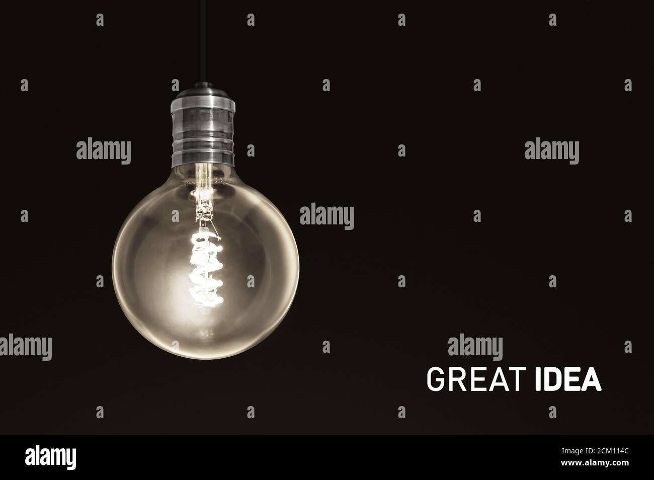 Great idea , light bulb concept solution Stock Photo